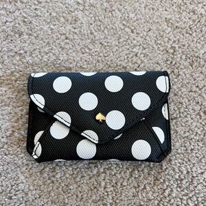 Kate Spade Black & White Polka Dot Mini Wallet Card Holder